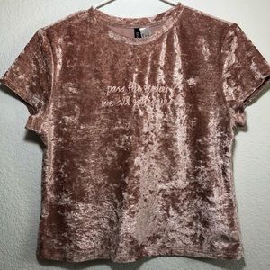 Trendy Velvet Crop Top H&M